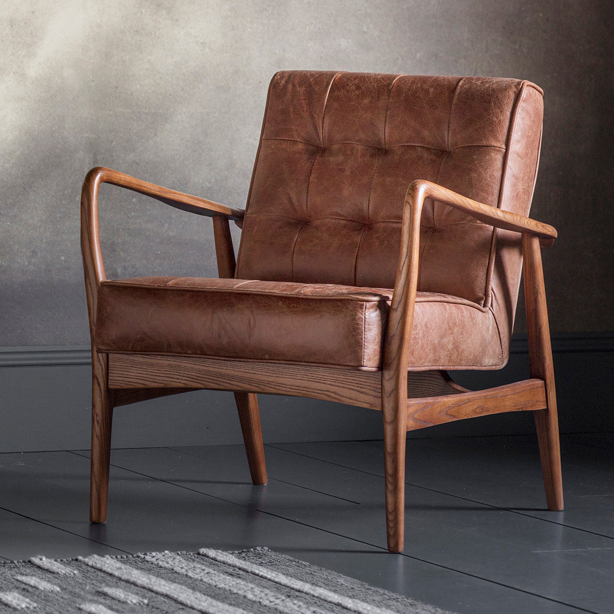 Brown leather armchairs & 2024 accent chairs