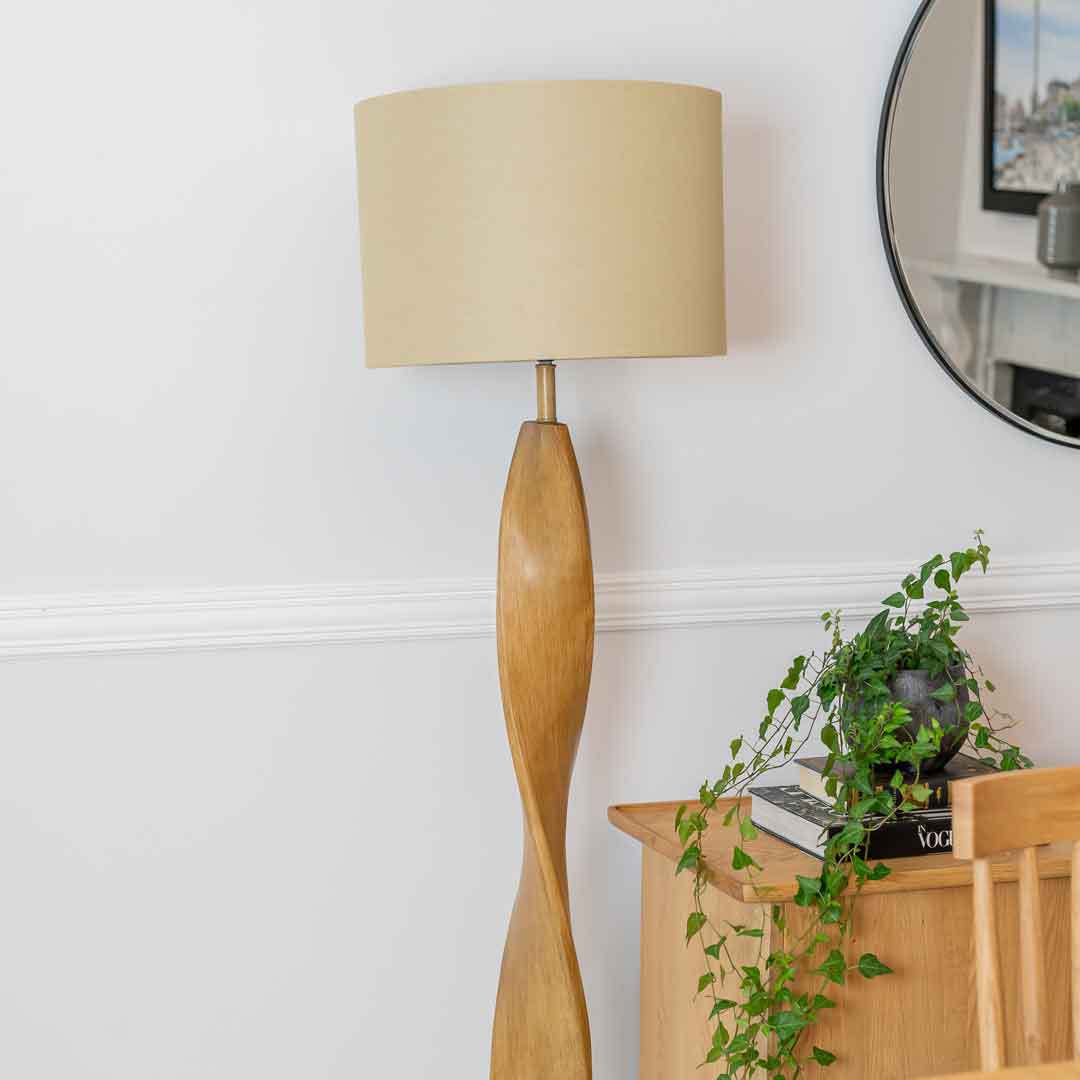 Modern wood floor deals lamp