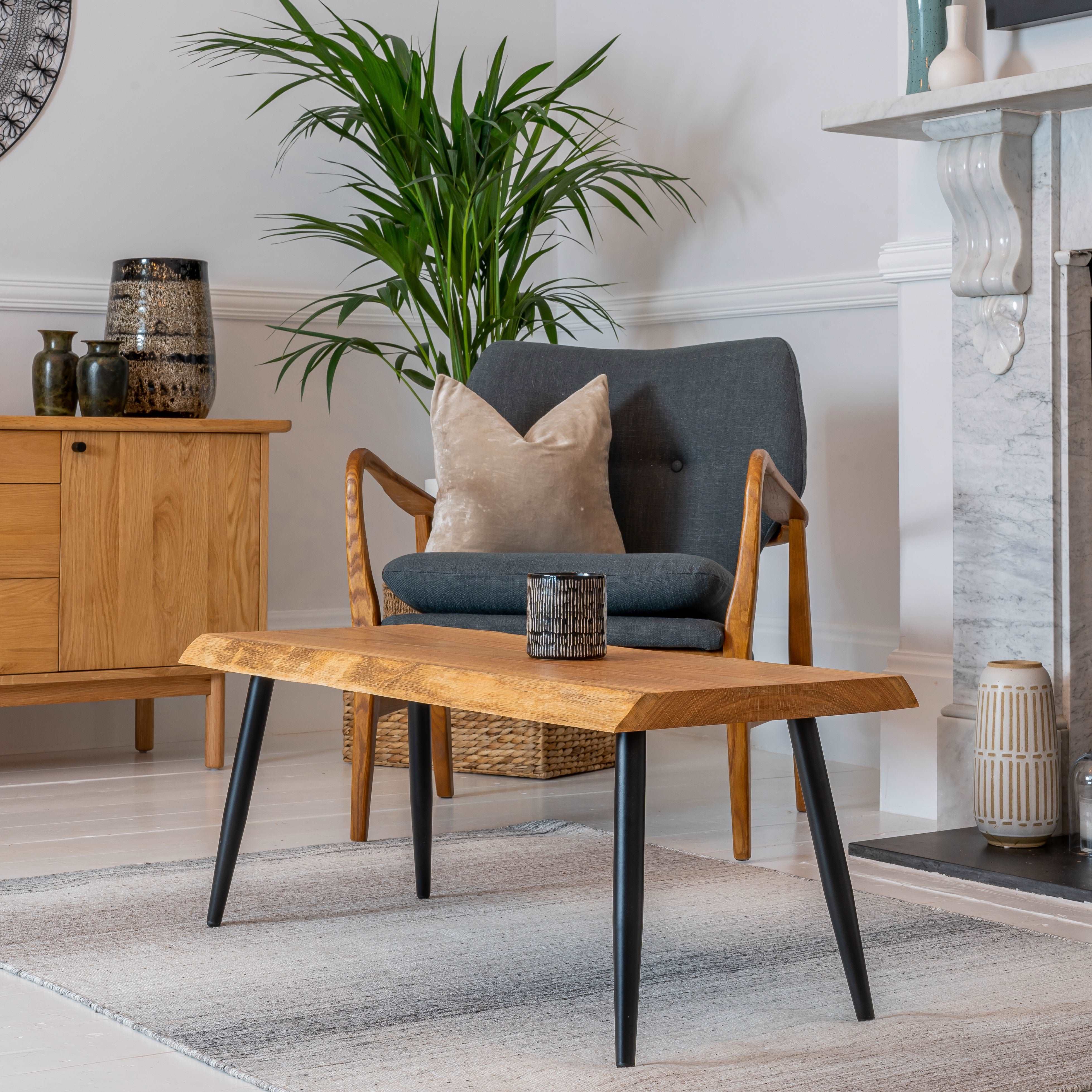 Wooden best sale armchair table