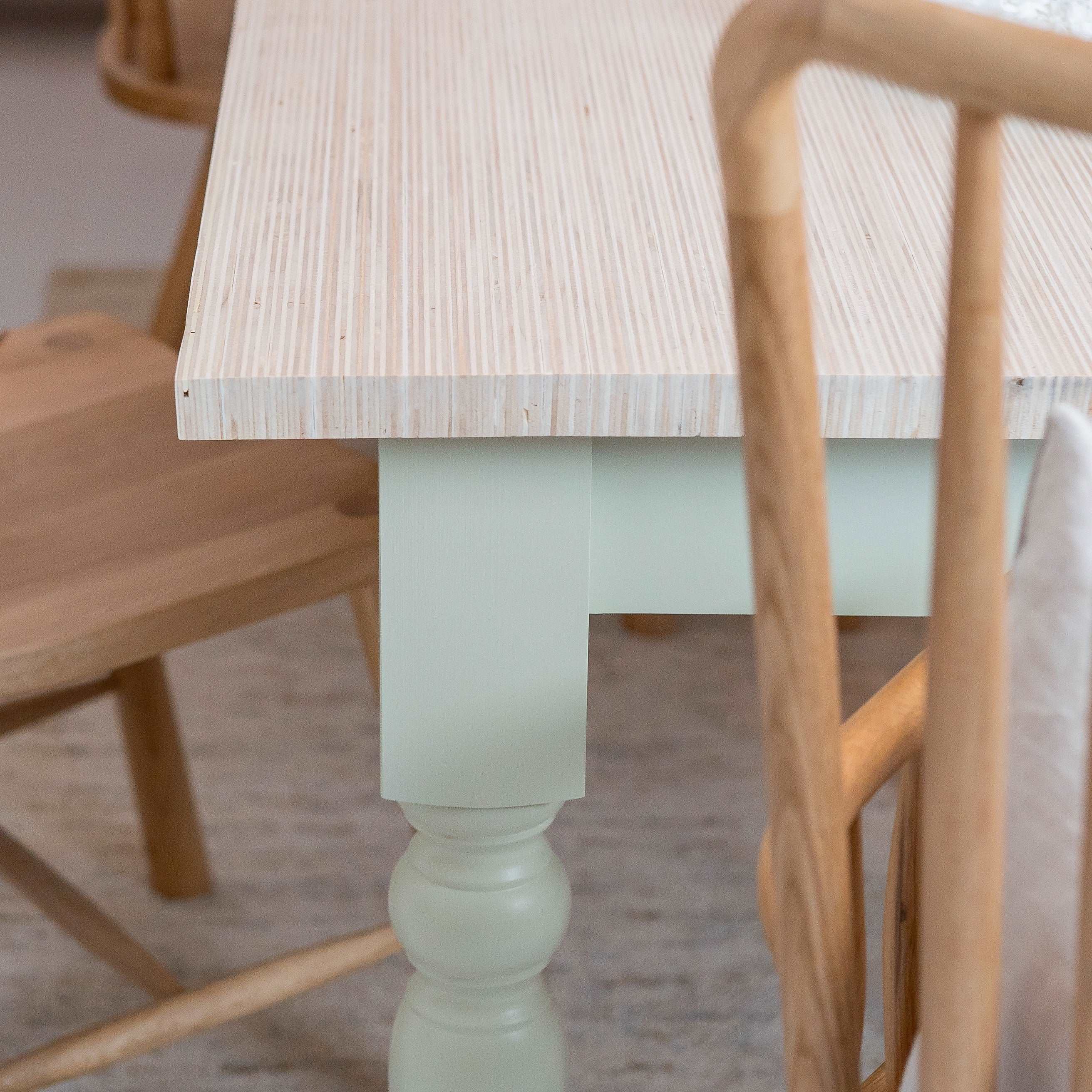 Pastel oak deals dining table