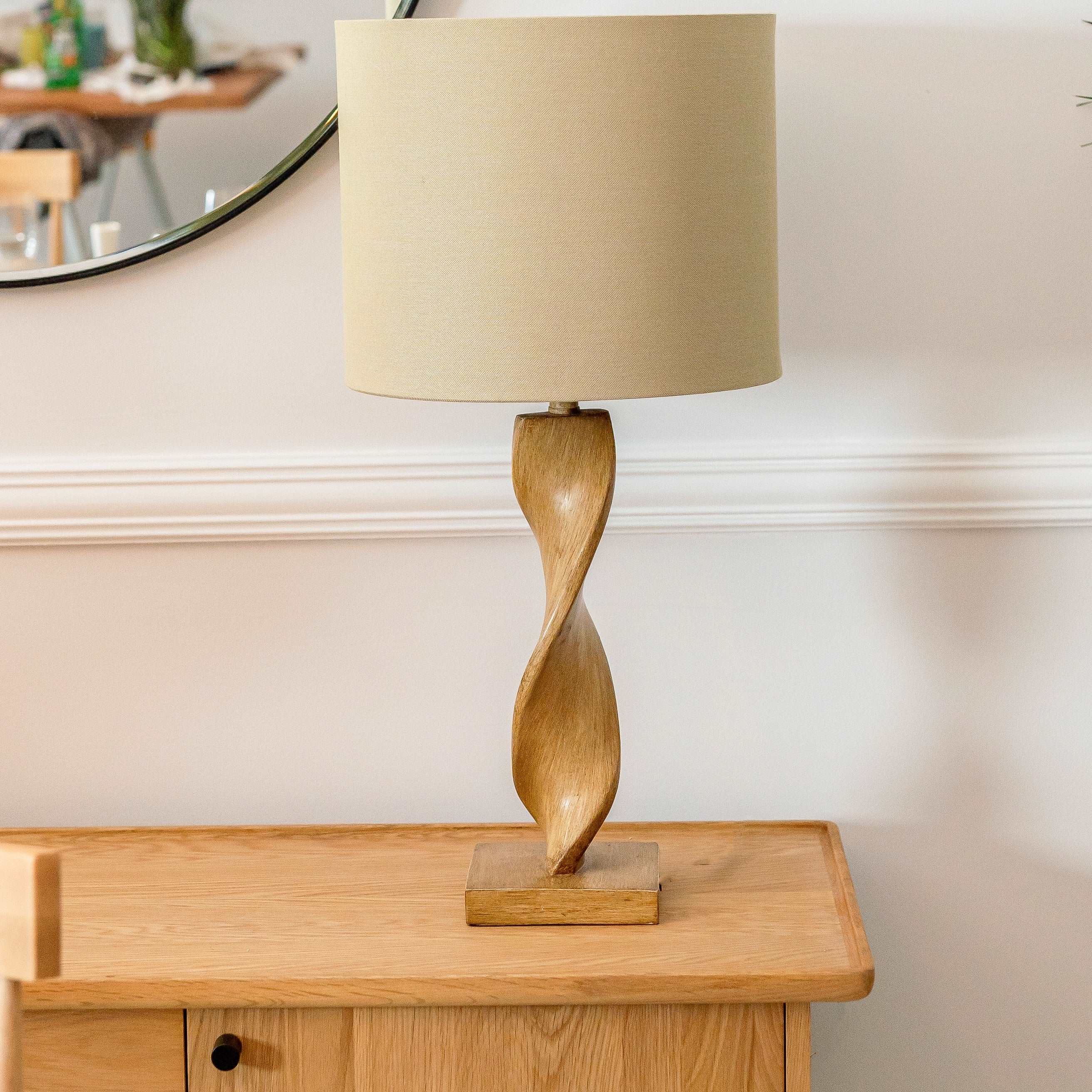 Oak table hot sale lamp